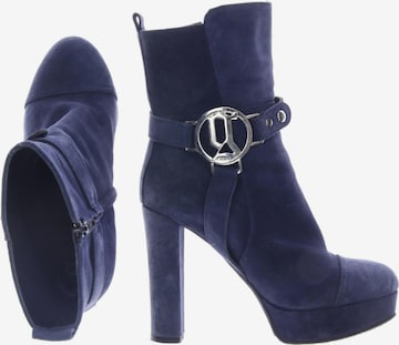 John Galliano Stiefelette 37 in Blau: predná strana