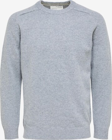 Pull-over 'Coban' SELECTED HOMME en gris : devant