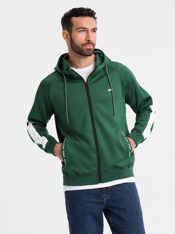 Ombre Sweatjacka i grön: framsida