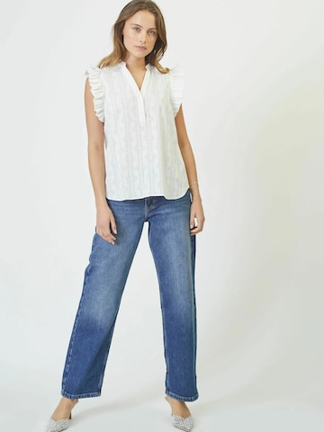 Chemisier 'Emma' co'couture en blanc