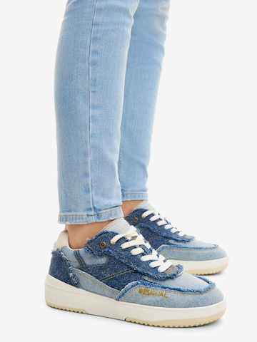 Desigual Platform trainers in Blue: front