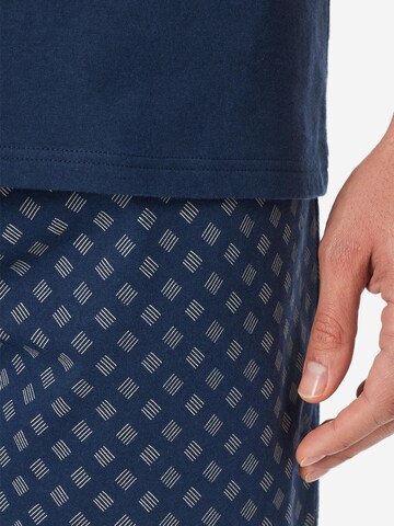 SCHIESSER Pyjama kurz 'Casual Essentials' in Blau