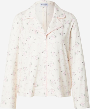 WILD LOVERS Тениска за спане 'CELESTE' в бяло: отпред