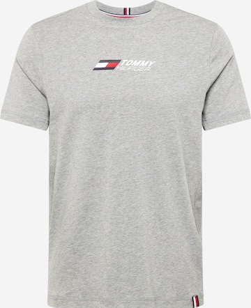TOMMY HILFIGERTehnička sportska majica - siva boja: prednji dio