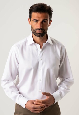 Black Label Shirt Regular Fit Businesshemd 'KENT' in Weiß: predná strana