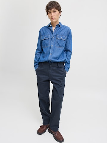 JACK & JONES Свободный крой Брюки-чинос 'JPSTKANE MASON' в Синий