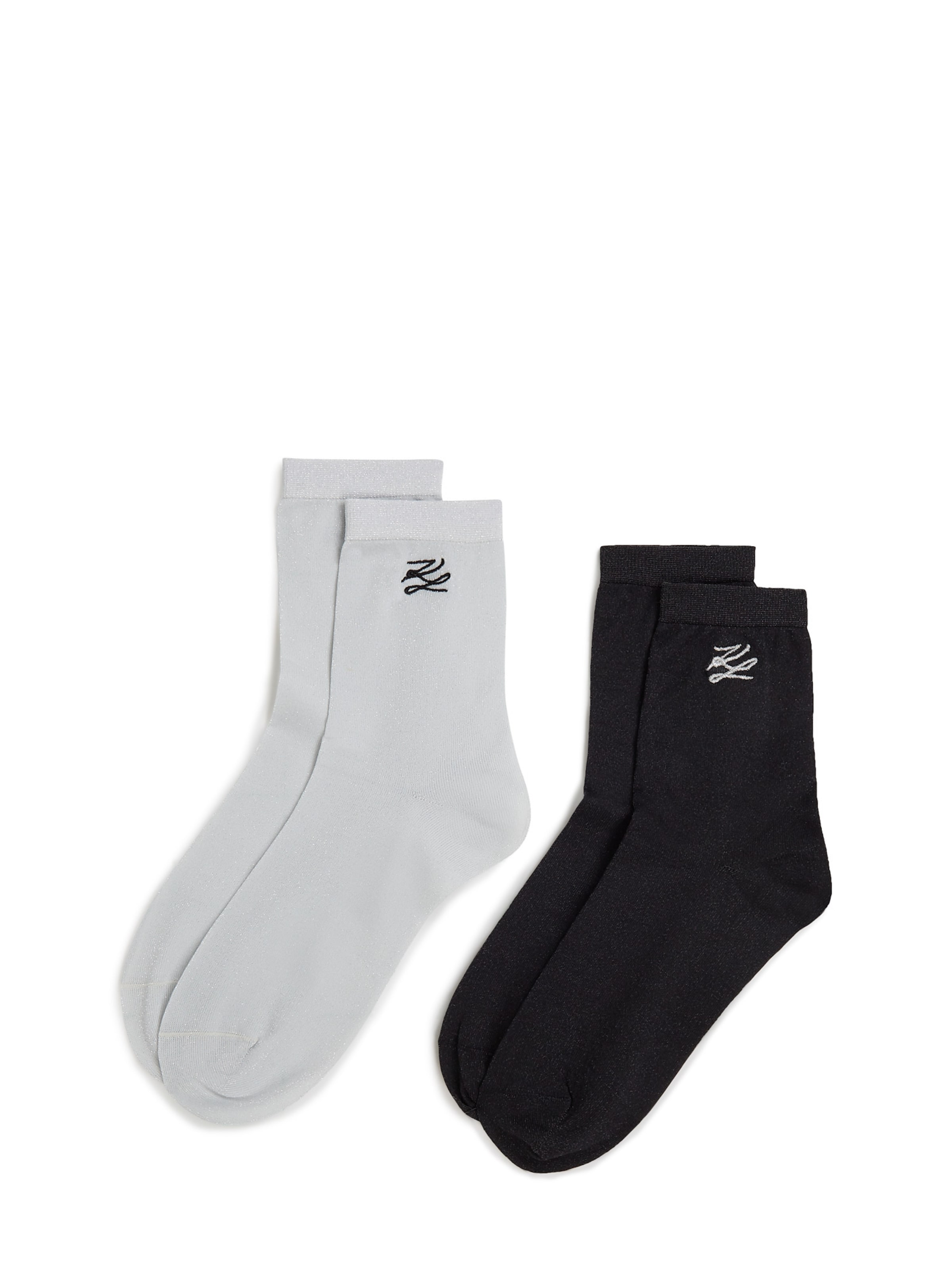 Karl Lagerfeld Nogavice | črna barva: sprednja stran