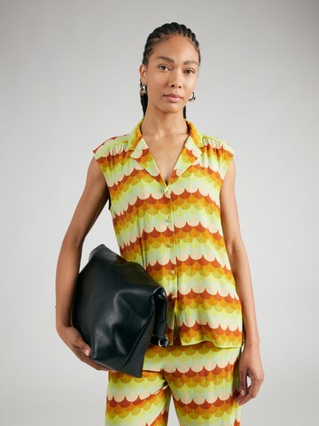 King Louie - Blusa 'July Peaches' en amarillo: frente