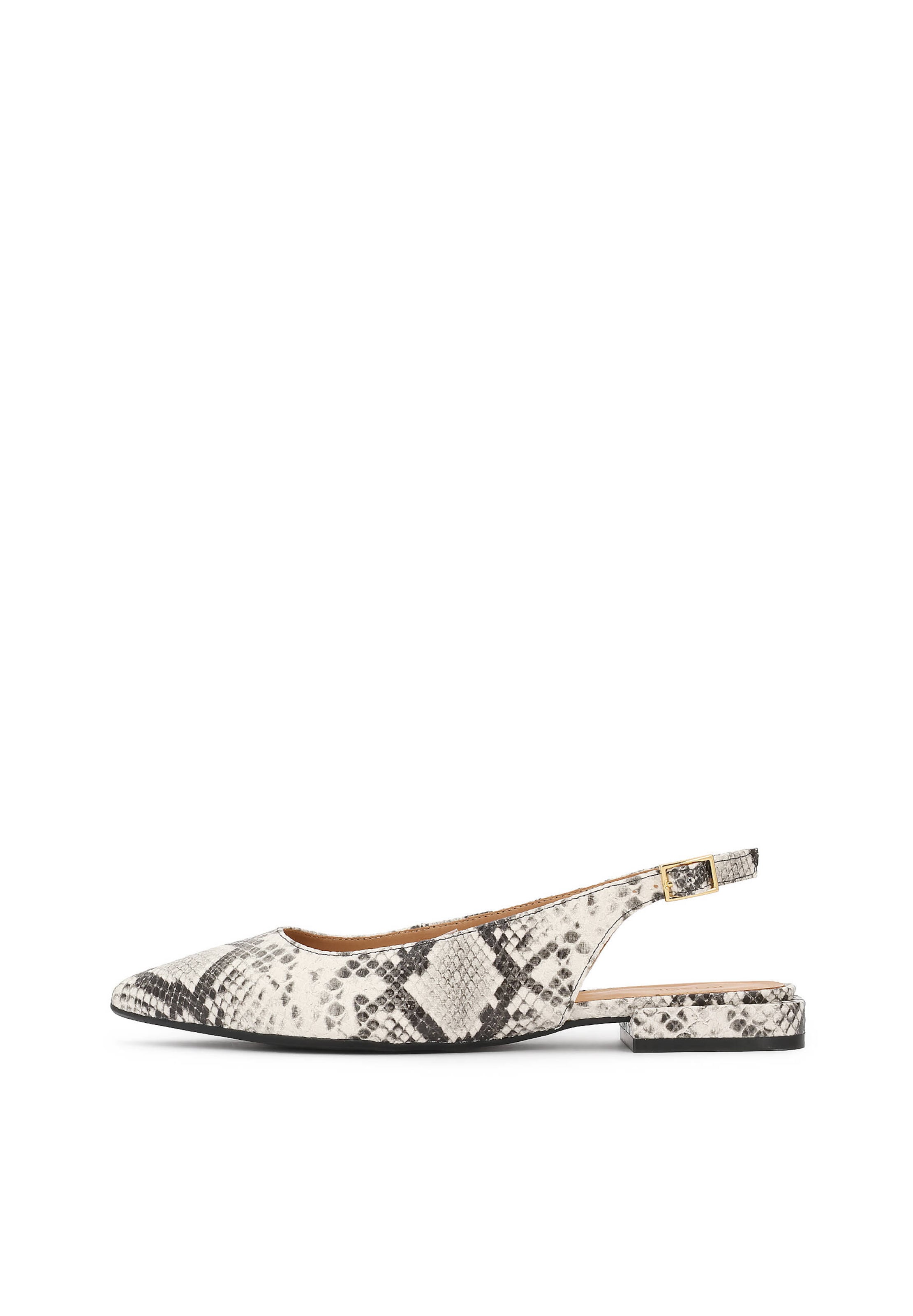 Kazar Strap ballerina in White: front