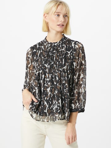 VERO MODA Blouse 'Mally' in Zwart: voorkant