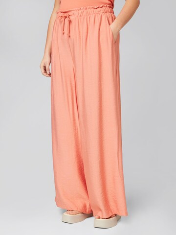 Wide Leg Pantalon 'Kasumi' Guido Maria Kretschmer Curvy en orange : devant