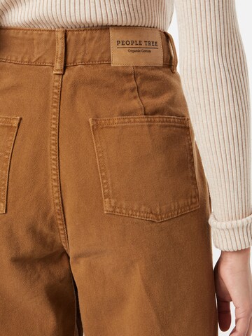 Tapered Pantaloni con pieghe 'Alexis' di People Tree in marrone