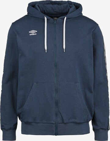 UMBRO Athletic Zip-Up Hoodie in Blue: front