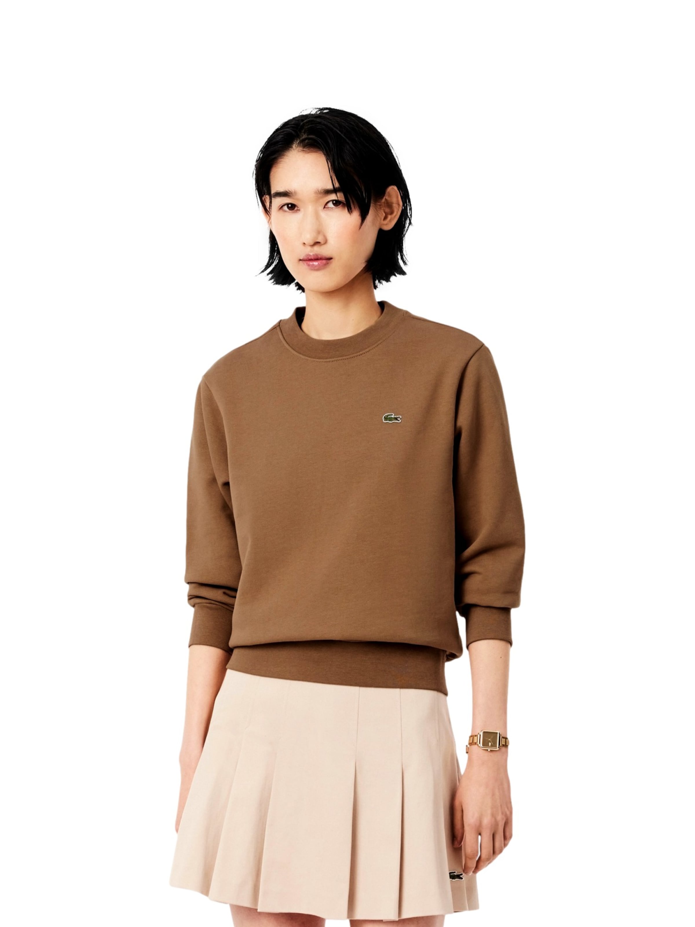 LACOSTE Sweatshirt in Bruin: voorkant