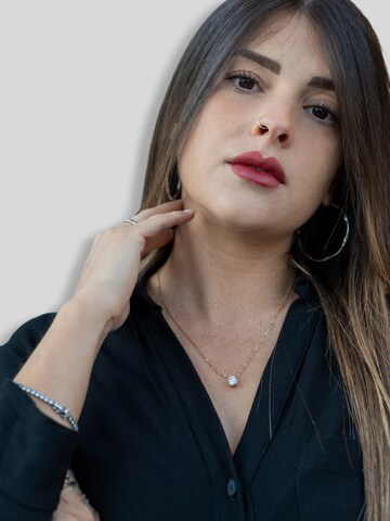 SERASAR Necklace 'Zirconia' in Gold: front