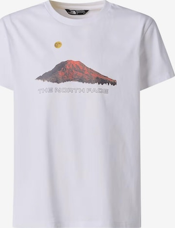 T-Shirt 'THE NORTH FACE kids B MOUNTAIN NIGHT SS TEE T-SHIRT' THE NORTH FACE en blanc : devant
