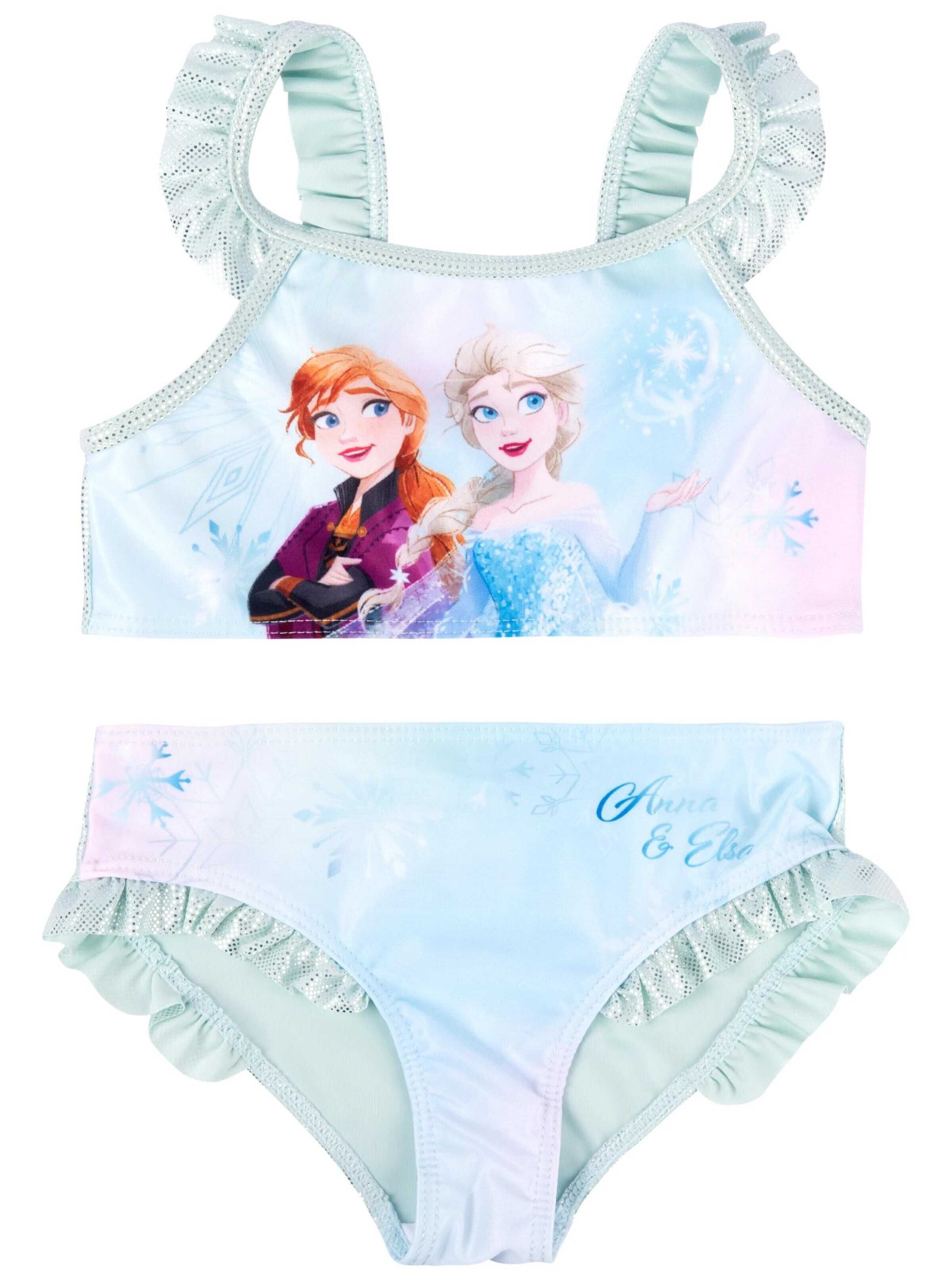Disney Frozen Bralette Bikini 'Elsa & Anna Frozen' in Blue: front