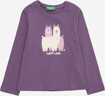 UNITED COLORS OF BENETTON Футболка в Лиловый: спереди
