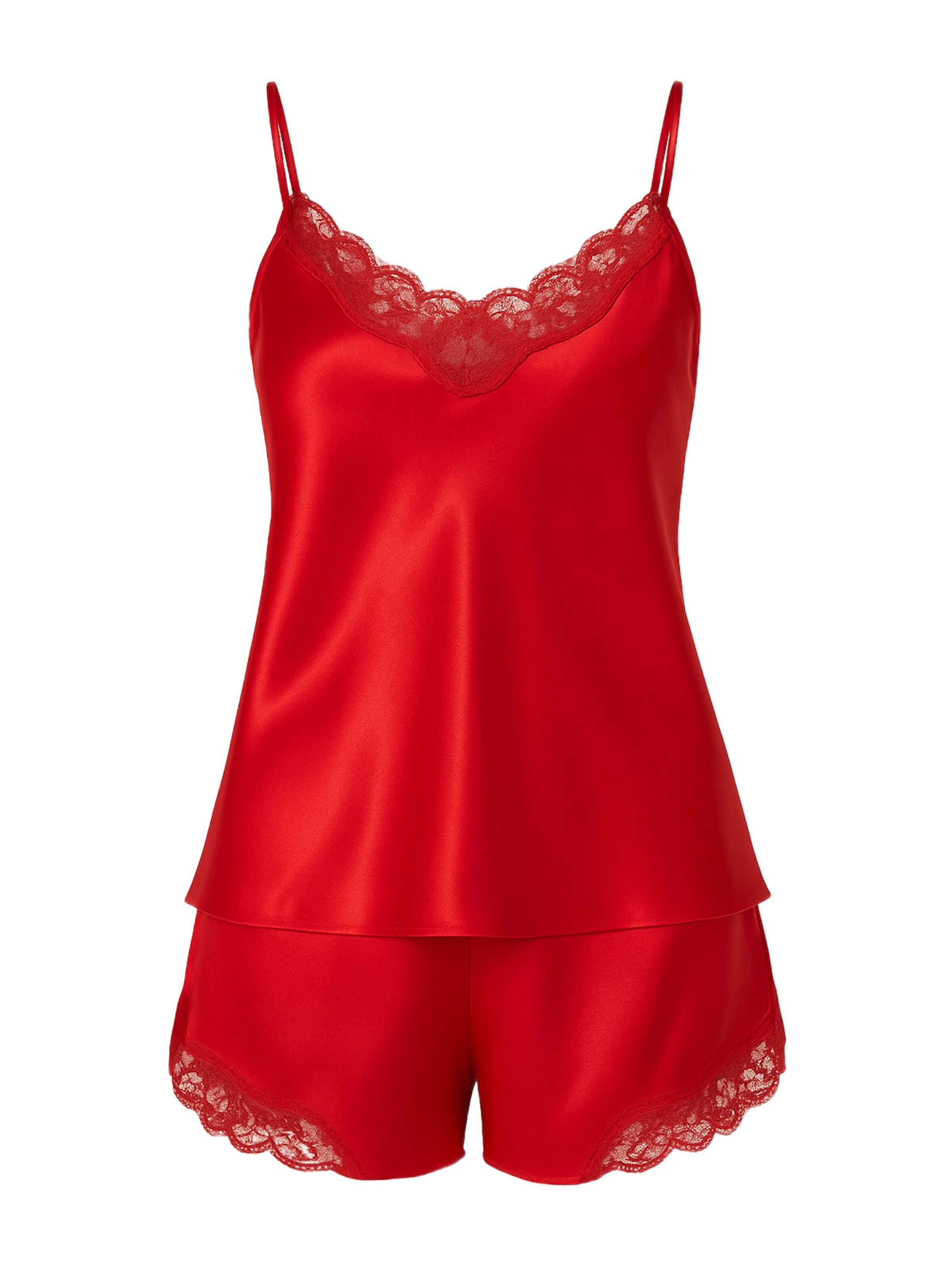 C&City Korte pyjama in Rood: voorkant