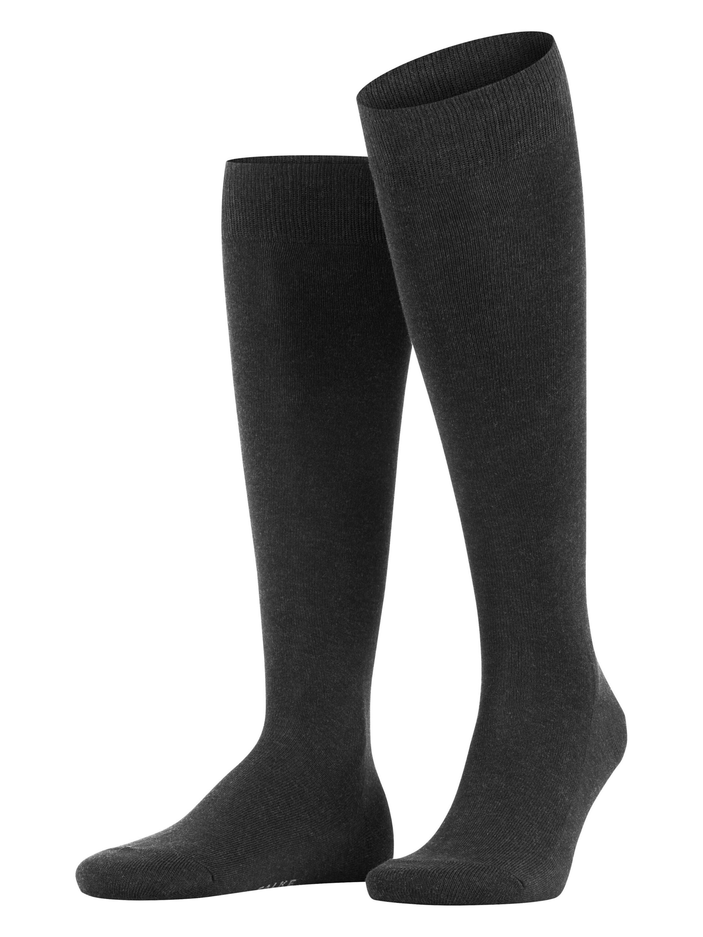 FALKE Knee High Socks 'Family' in Grey: front