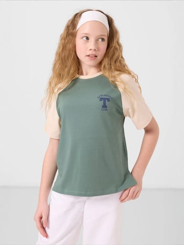 Tommy Life Koszulka 'TOMMY Unisex Jugend-T-Shirt Aus Baumwoll-Elasthan' w kolorze beżowy