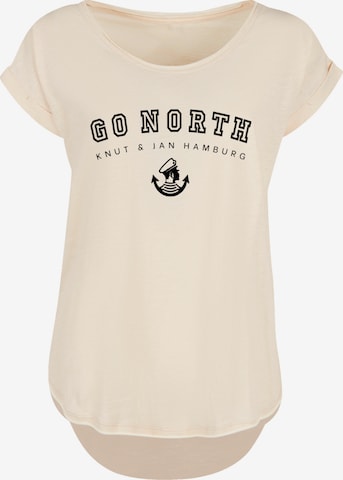 F4NT4STIC Shirt 'Go North Knut & Jan Hamburg' in Beige: Vorderseite