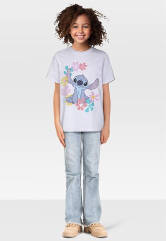 T-Shirt 'Lilio& Stitch Flower' Mister Tee en blanc