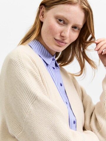 SELECTED FEMME Knit Cardigan 'Hill' in Beige