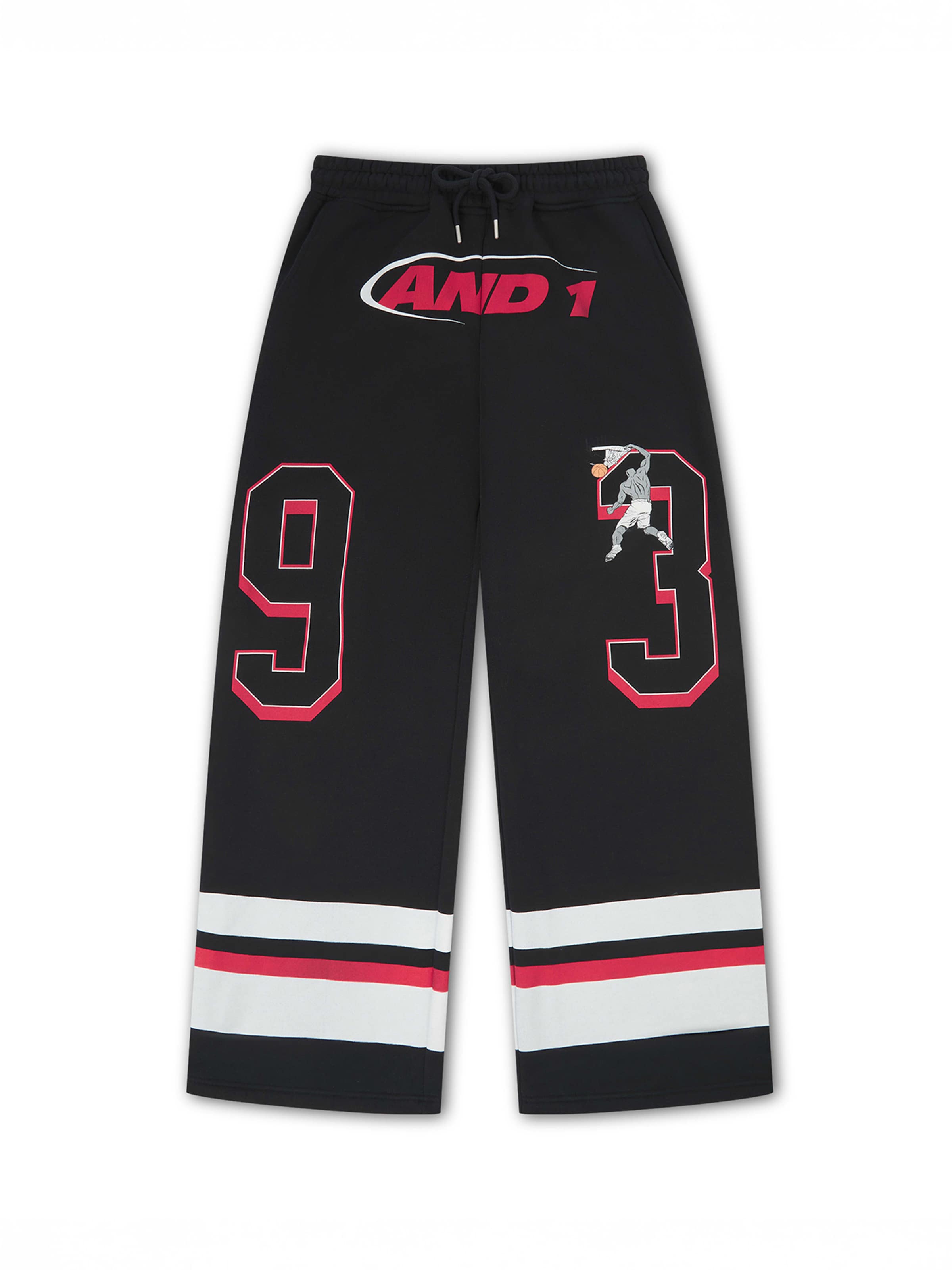 AND1 Široke hlačnice Hlače | črna barva: sprednja stran