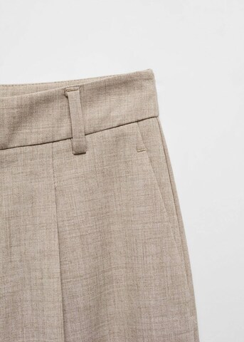 MANGO Lużny krój Spodnie w kant 'Cesi' w kolorze beżowy