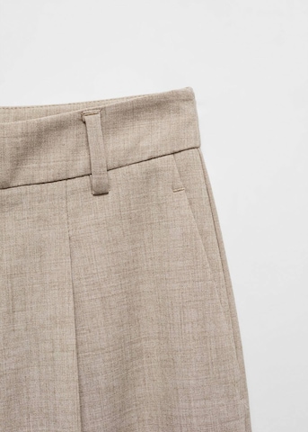 MANGO Loose fit Pleated Pants 'Cesi' in Beige