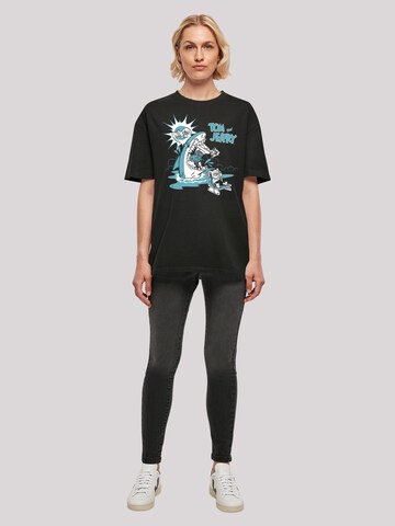 T-shirt 'Tom und Jerry Summer Shark' F4NT4STIC en noir