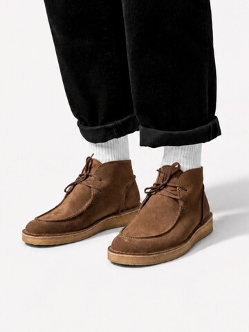 oswen Lace-up boot 'Ewaldi Suede Boot' in Brown