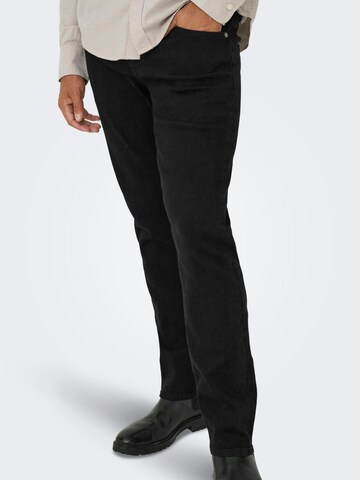 Only & Sons Baggy Jeans 'Weft' in Black