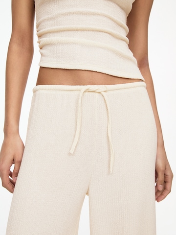 Pull&Bear Wide leg Broek in Beige