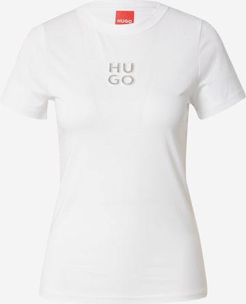 HUGO Red T-shirt 'Classic' i vit: framsida