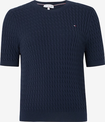 TOMMY HILFIGER Pulover 'Cable Short Sleeve' veličine XS-S u tamno plava, Pregled proizvoda