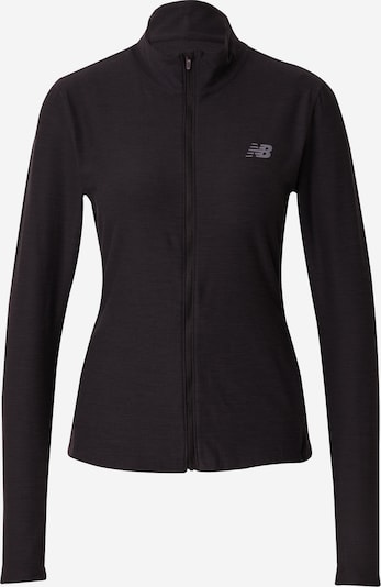 new balance Trainingsjacke 'Space Dye' in grau / schwarzmeliert, Produktansicht