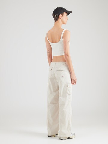 Loosefit Pantalon cargo HOLLISTER en blanc