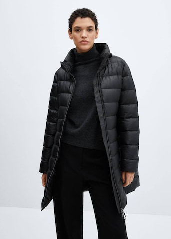 MANGO Winter Jacket in Black: front