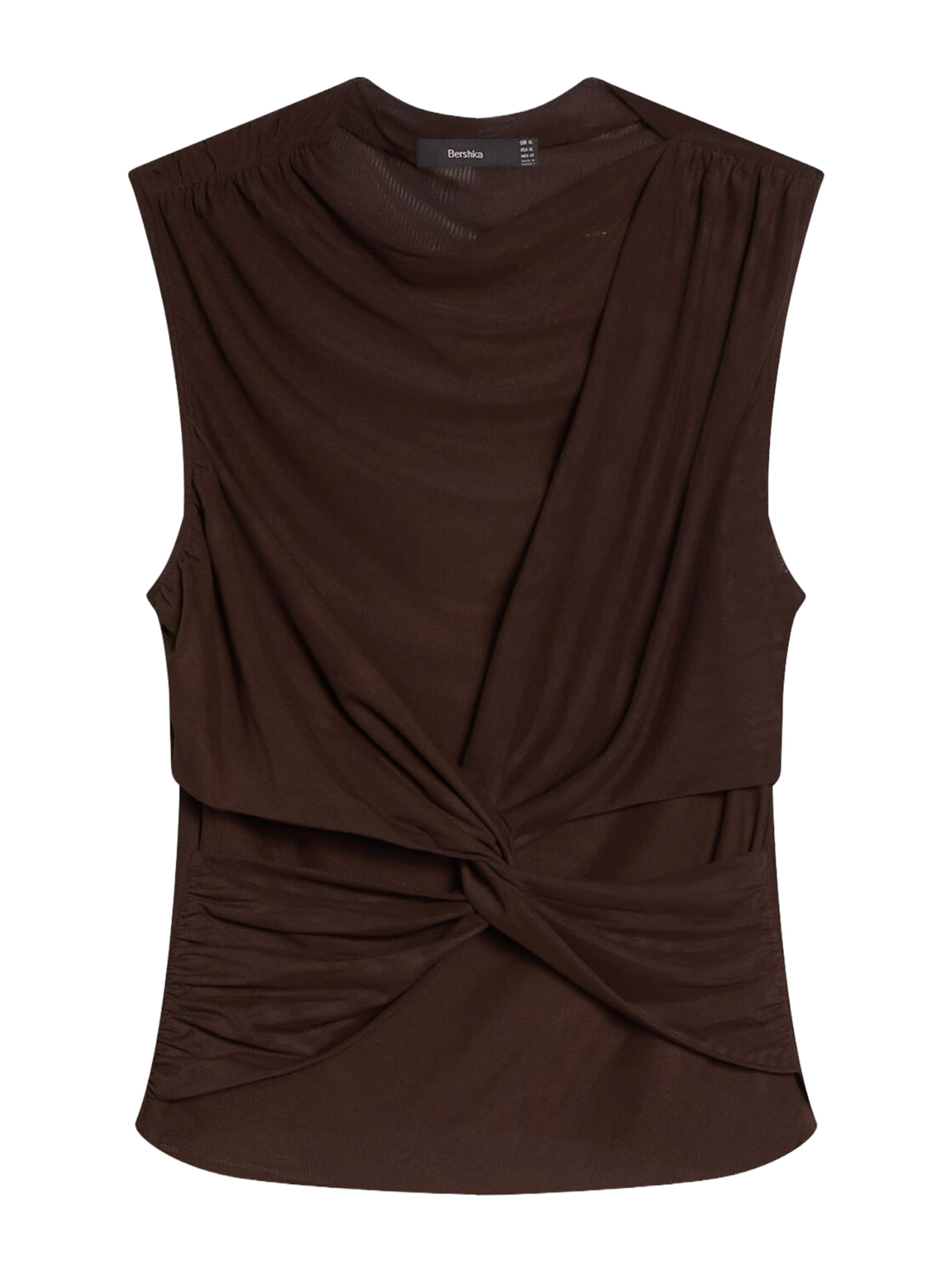 Bershka Top in Bruin: voorkant