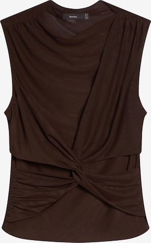 BershkaTop - smeđa boja: prednji dio