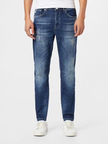 Goldgarn regular Jeans i blå: forside