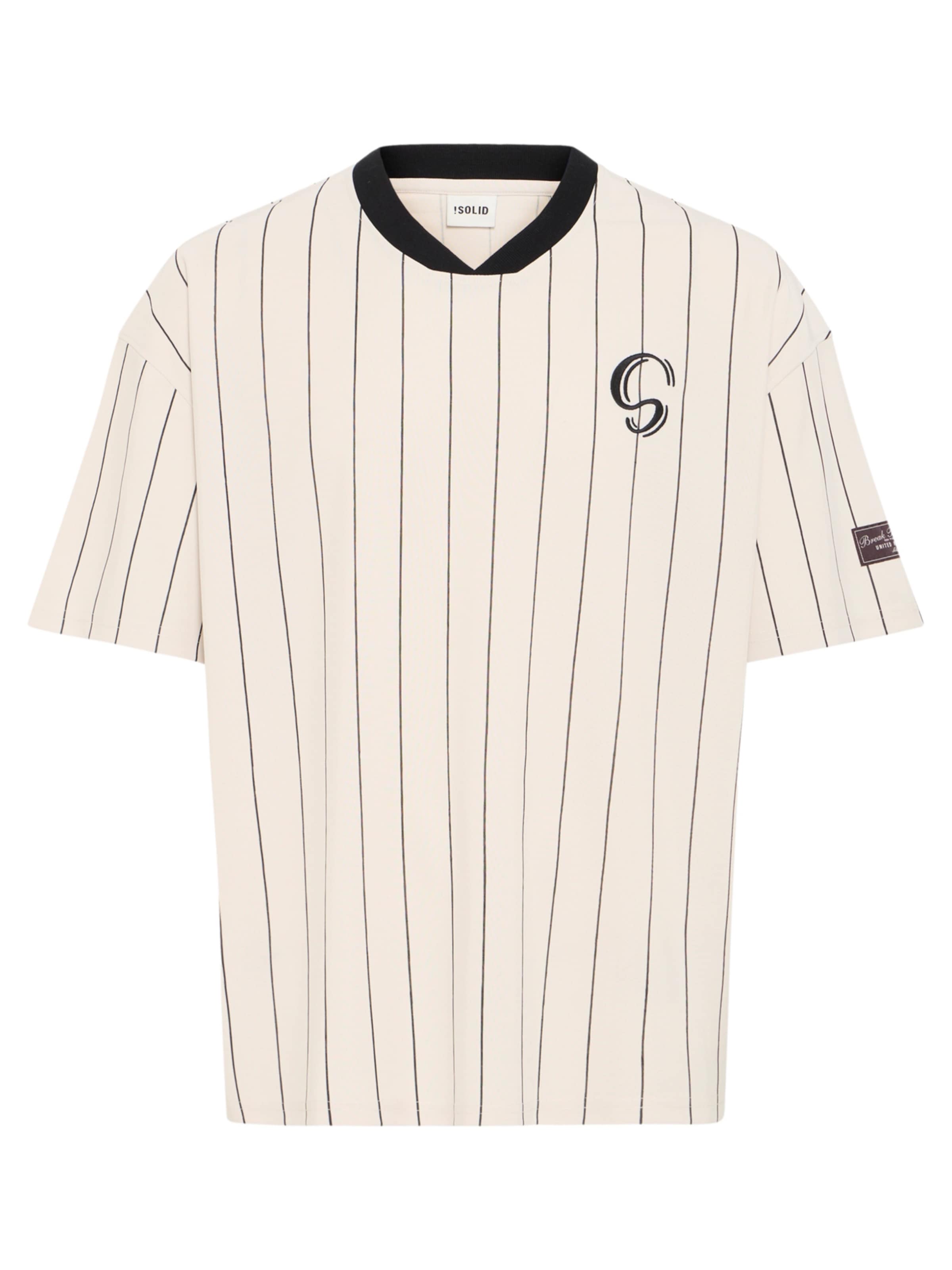 !Solid T-Shirt en crème, Vue avec produit