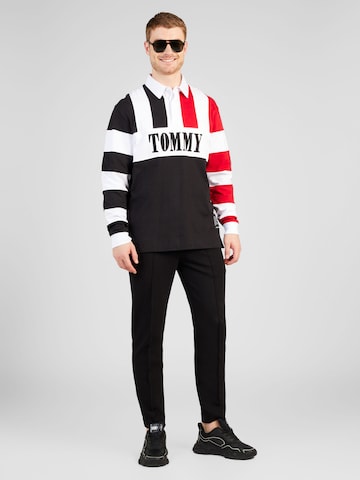 Tommy Jeans Shirt 'ARCHIVE RUGBY' in Schwarz