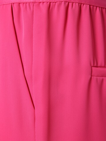 Marie Lund Flared Pleat-Front Pants in Pink