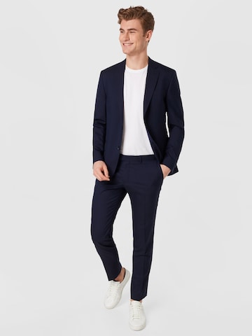 Oscar Jacobson Regular fit Business-colbert 'Edmund' in Blauw