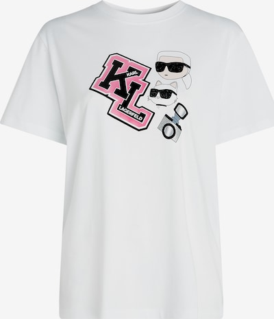 Karl Lagerfeld Oversize tričko ' Ikonik ' - béžová / ružová / čierna / biela, Produkt