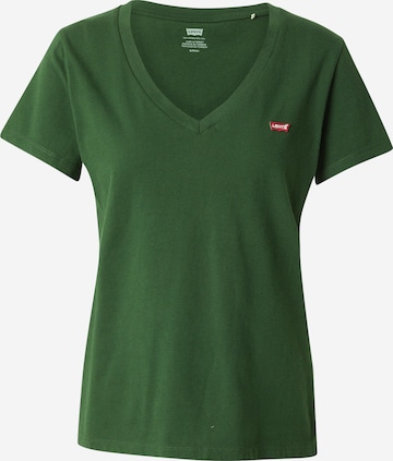 LEVI'S ® Shirt 'Perfect V-Neck Tee' in Groen: voorkant