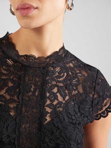 Morgan Shirt Bodysuit in Black